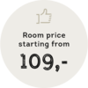 Room price starting from 109,-